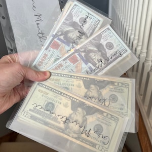 A6 Minimalistic Custom Vellum Cash Envelopes