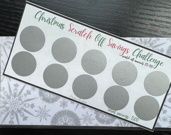Christmas Scratch Off Challenge & Envelope