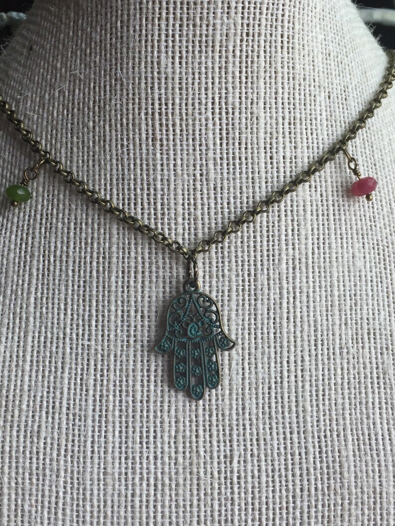 Hamsa Charm Necklace Etsy