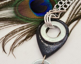 Back in Black - Black Resin and Chunky Stainless Steel