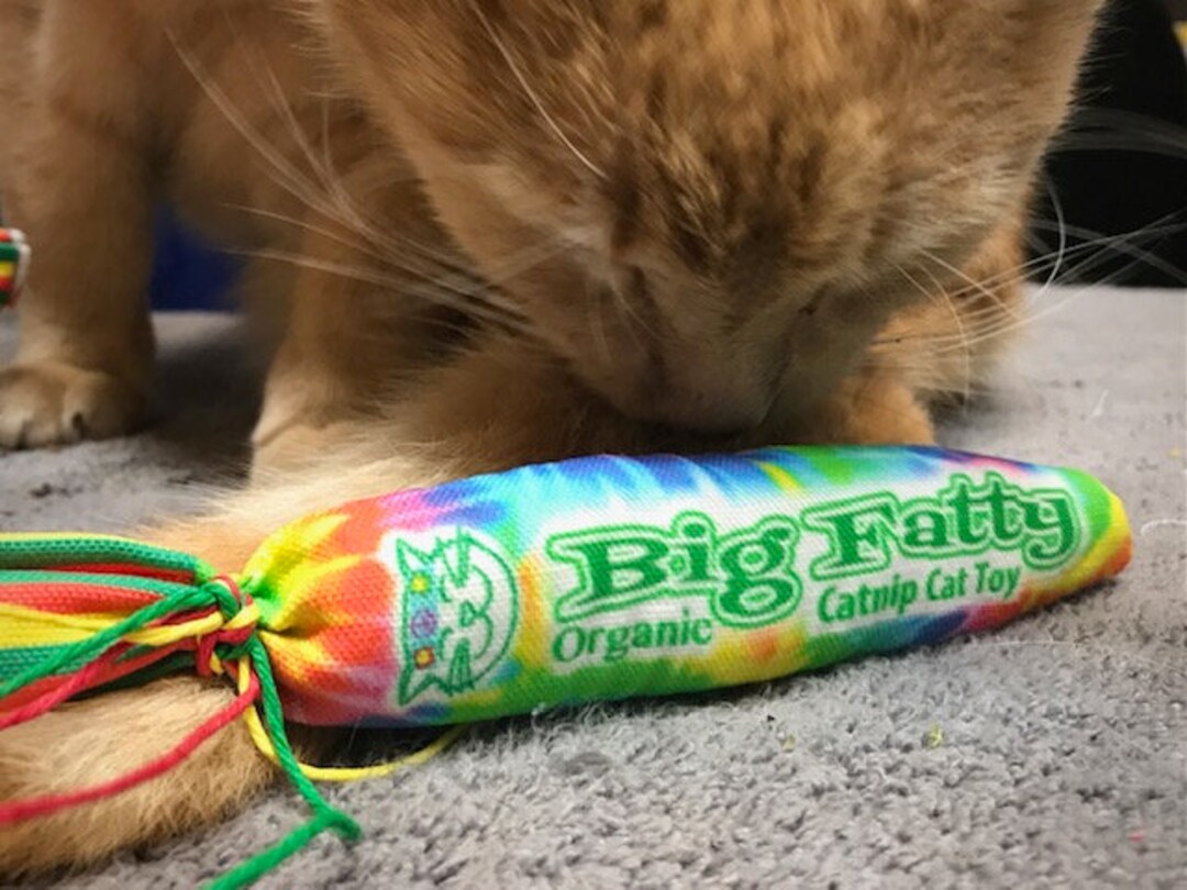 Organic Catnip Toy, Catnip Kicker, Cat Nip Joint, Tie Dye, All Natural