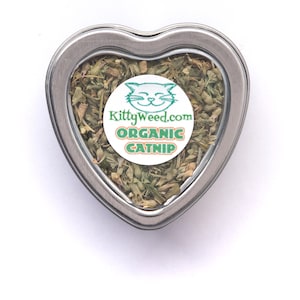 Certified Organic Catnip Leaves, Loose Catnip Leaves, Dried Catnip for Cats, Tin of Catnip, Safe Catnip Herb, Potent Catnip for Cat Toys
