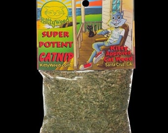 Super Potent Catnip, Grown in the USA, Pesticide Free, Eco Friendly, Special Blend, Dried Catnip for Cats, Bag of Catnip, Safe Catnip Herb