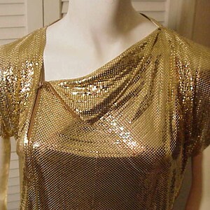 Rare Anthony Ferrara's Gold Mesh Metal Top by Lillie - Etsy