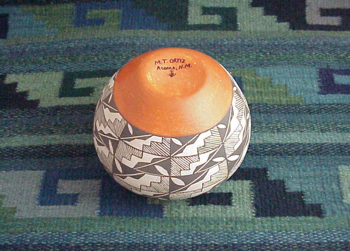 Vintage Lightning and Rain Pottery Signed by M.T. Ortiz Etsy