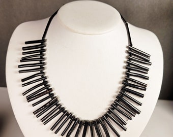 Black Coral Branch Necklace
