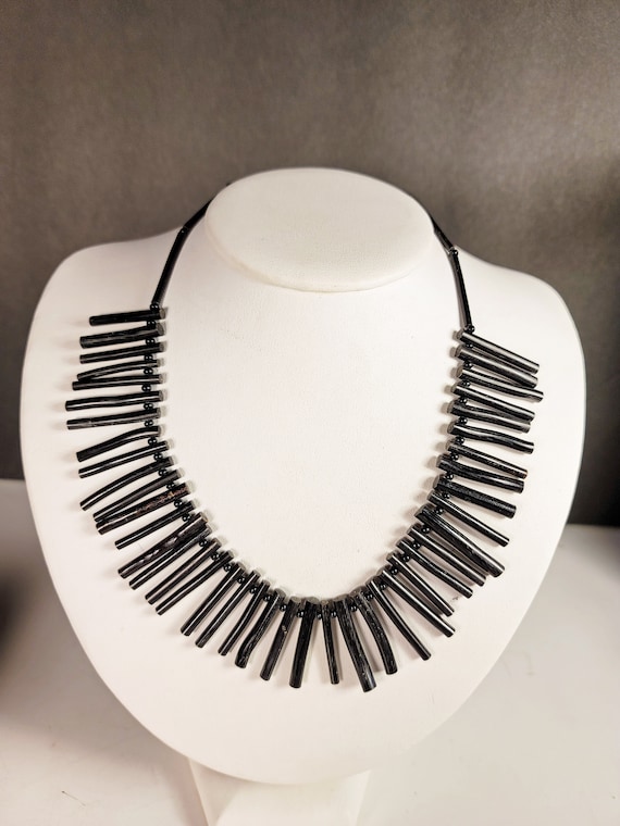 Black Coral Branch Necklace - image 1