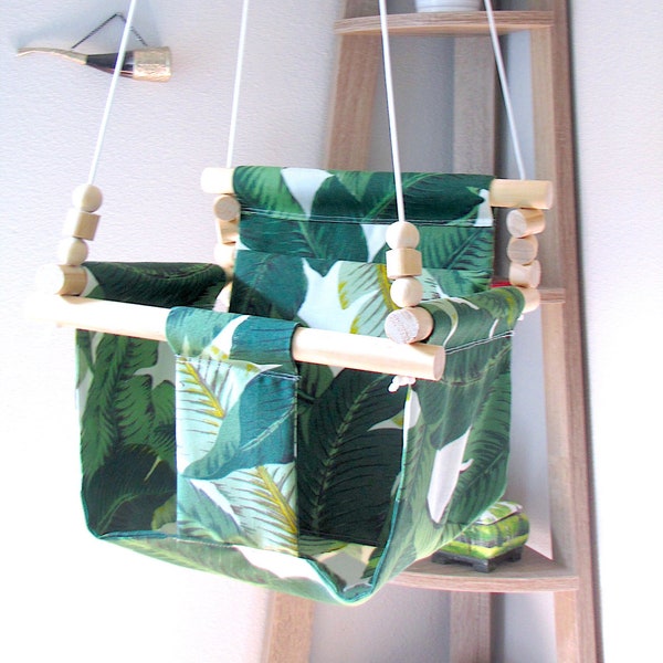 Outdoor Hawaiian Jungle Tropical Fabric Baby Swing Hammock Shipped in 3 days Customize it