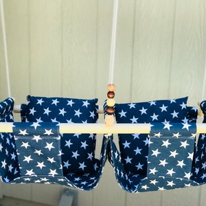 Twin Babies Fabric Swing.  Double Indoor/Outdoor Baby/Todler Swing with a Pillow