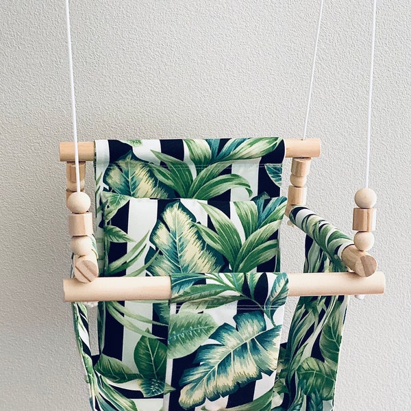 Outdoor Hawaiian Jungle Tropical Fabric Baby Swing Hammock Shipped in 3 days Customize it