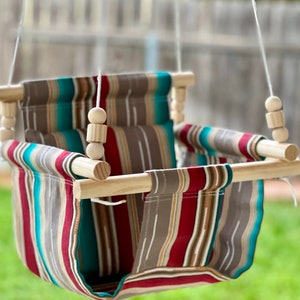 Orange Brick Leaf Print  Baby Toddler Fabric Swing Minimalistic Baby Shipped in 3 days Customized Gift