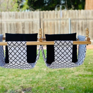 Twin Babies Fabric Swing Double Indoor Outdoor Minimalistic Customize It Ready to Ship in 3 Days