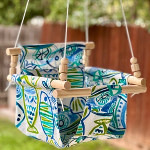 WEATHERPROOF Outdoor Garden Baby Swing with pillow and playing beads