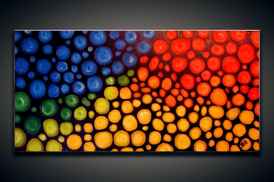 Original Abstract Oil Painting on Canvas Colours Size: 30 Cm / | Etsy