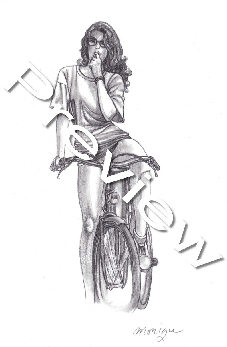 Dibujo original a lápiz de grafito auténtico de mujer desnuda | Etsy