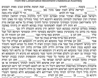 Conservative Hebrew and English Text for orthodox Jewish Wedding Ketubah by Noa Attias- Not for Printing
