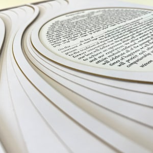 Modern Ketubah Design, Jewish Wedding, Wedding ketubah, Multilayer Papercut Ketubah Modern