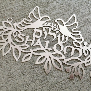 Metal Cut Shalom sign, Jewish Home Décor, Front Door sign Shalom in Hebrew