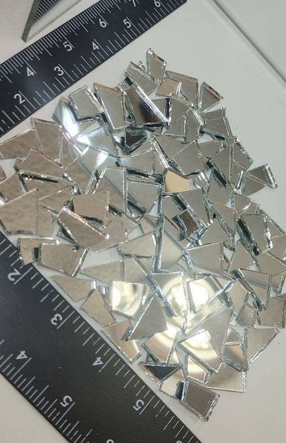 Disco Ball Silver Mirror Hand Cut Glass Mosaic Tiles 