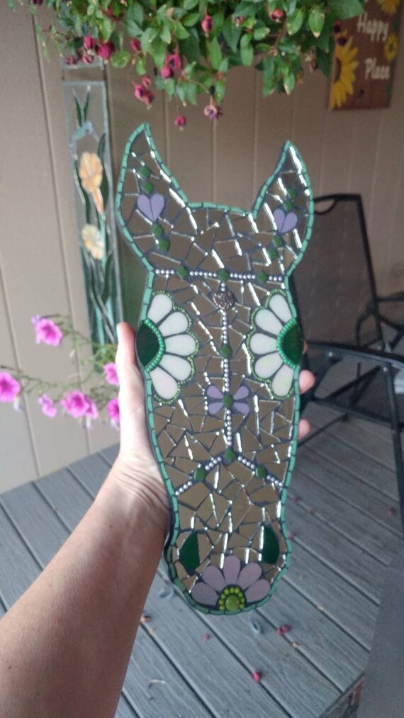 Horse Mosaic Southwestern Cowboy Gift One Of A Kind Rider Animal Lover