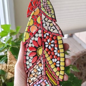 Stained Glass Feather Mosaic Kit Arts and Crafts Mosaic Arts Girlfriend