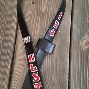 New York Style Firefighter Custom Leather Radio Strap With - Etsy