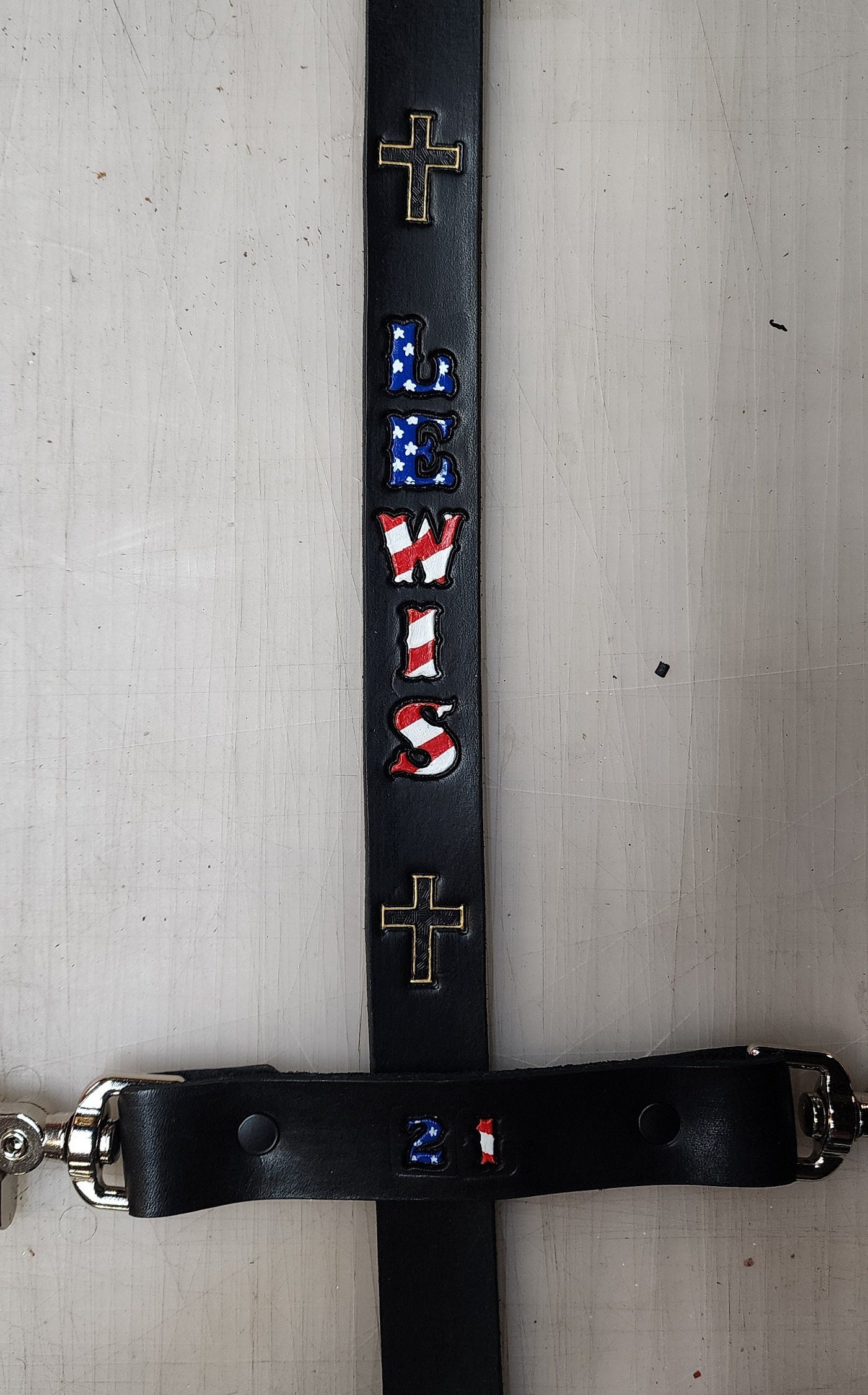 NY Style Custom Leather Firefighter Radio Strap WITH Radio Bucket: Superior Quality for First Responders