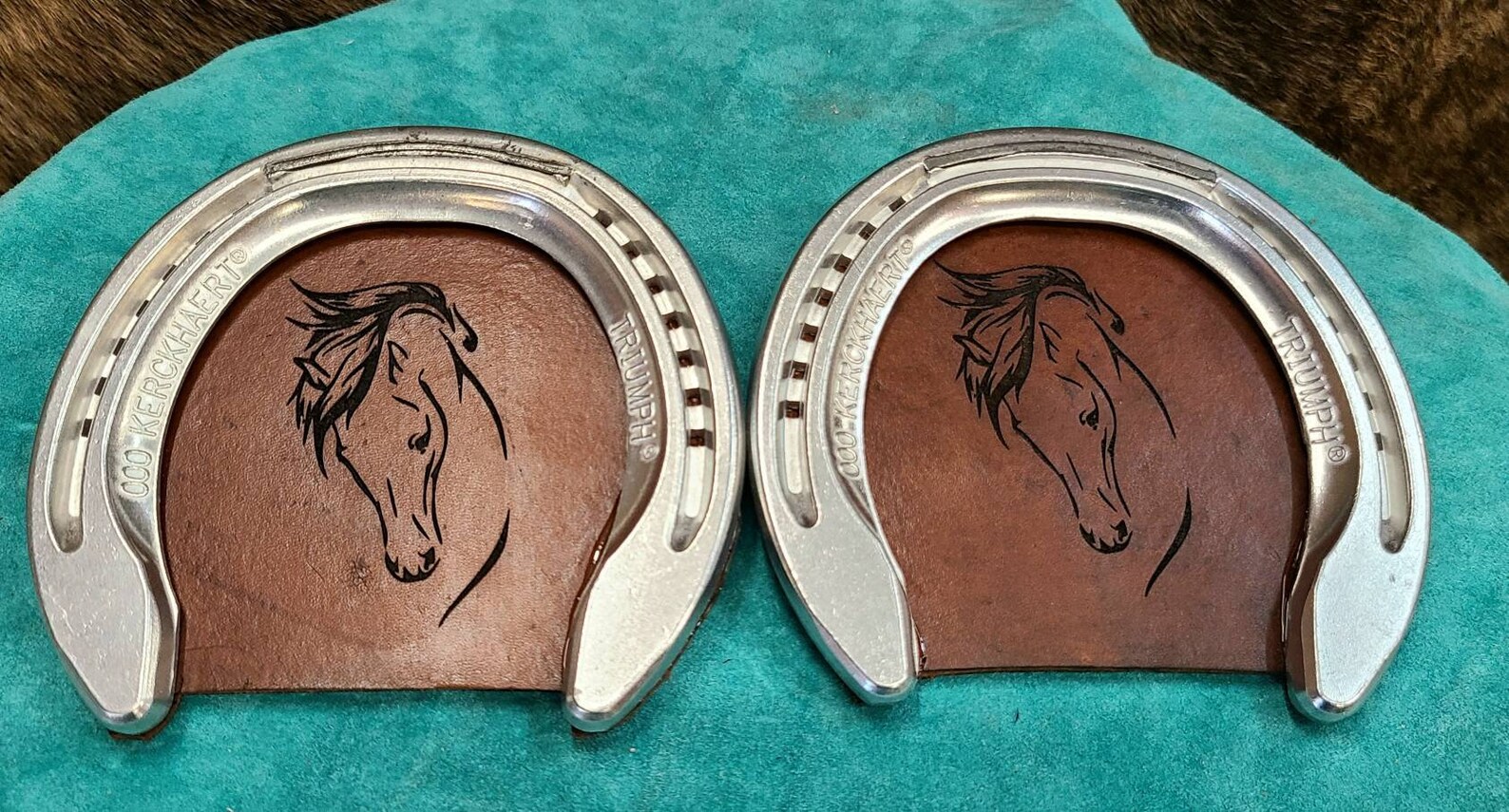 Leather Horseshoe Coasters Etsy
