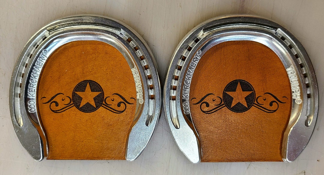Leather Horseshoe Coasters Etsy