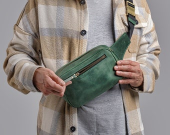 Custom Fanny Pack, Mens Fanny Pack, Leather Belt Bag, Fanny Pack Crossbody, Small Leather Bag, Fanny Packs Women, Belt Bag Leather