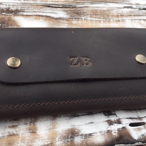 Pochette à tabac, cadeau personnalisé fait main pour homme, étui à cigarettes à rouler artisanal, petite pochette en cuir, pochette en cuir, sac à tabac