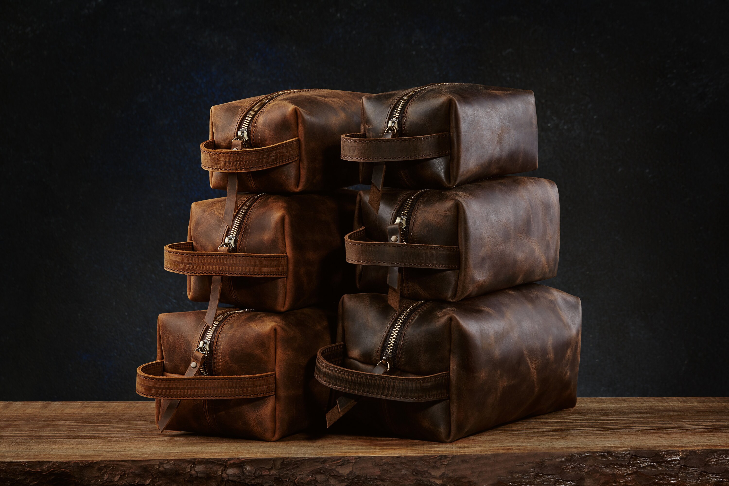 Leather Mens Toiletry Bag Toiletry Bag With Name Leather Etsy