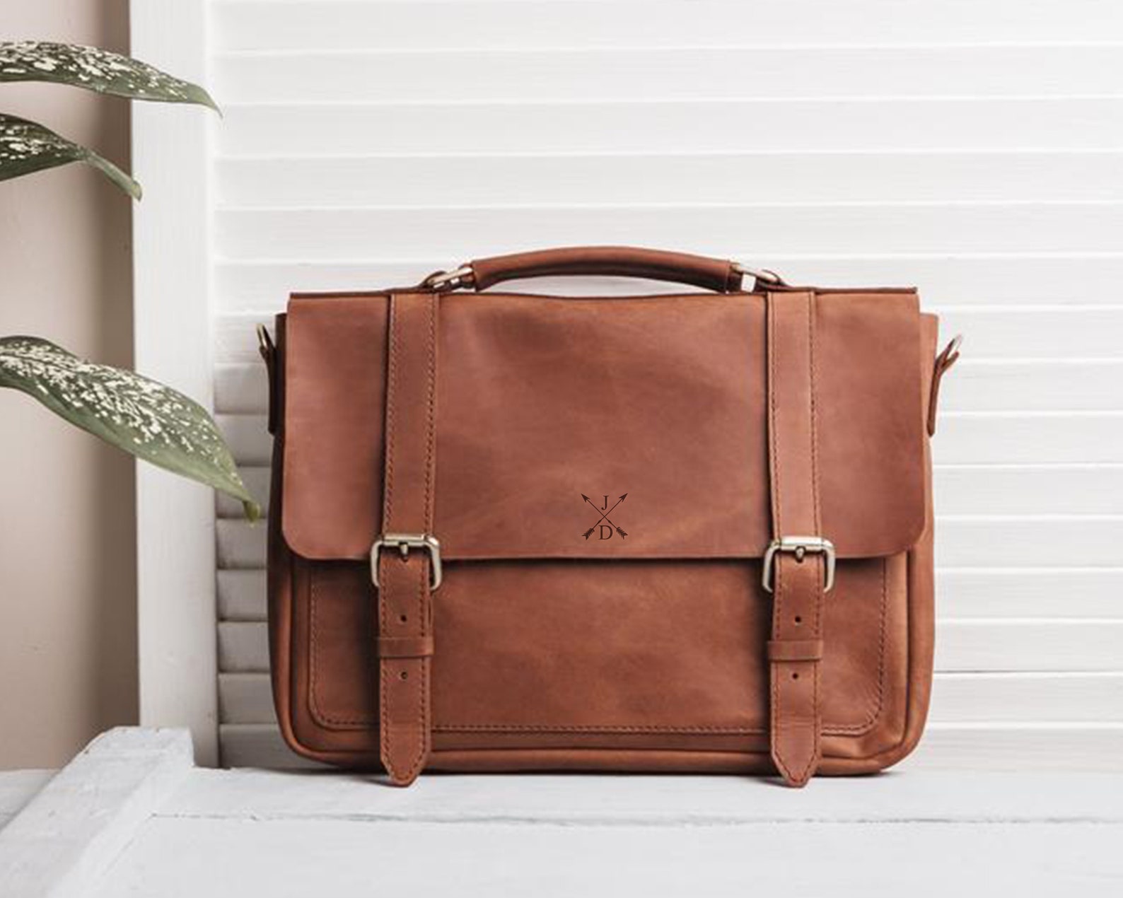 Sac pour ordinateur portable en cuir v?�ritable mallette | Etsy