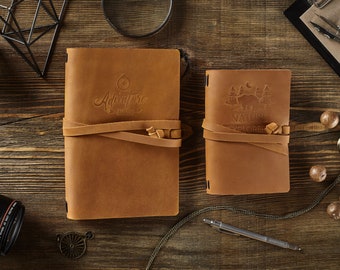Personalized leather Planner, Bound refillable Journal for traveler, Custom Journal for Women, Refillable Notebook