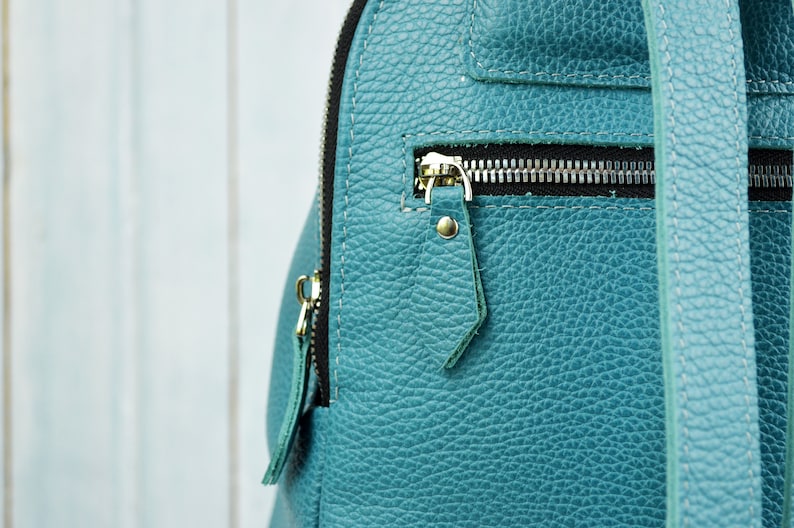 Cute Leather Backpack Small Backpack Purse Natural Leather Etsy