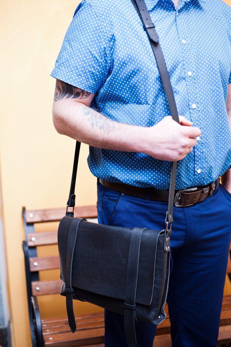 Leather Messenger Bag Leather Camera Bag Men Laptop Bag Etsy