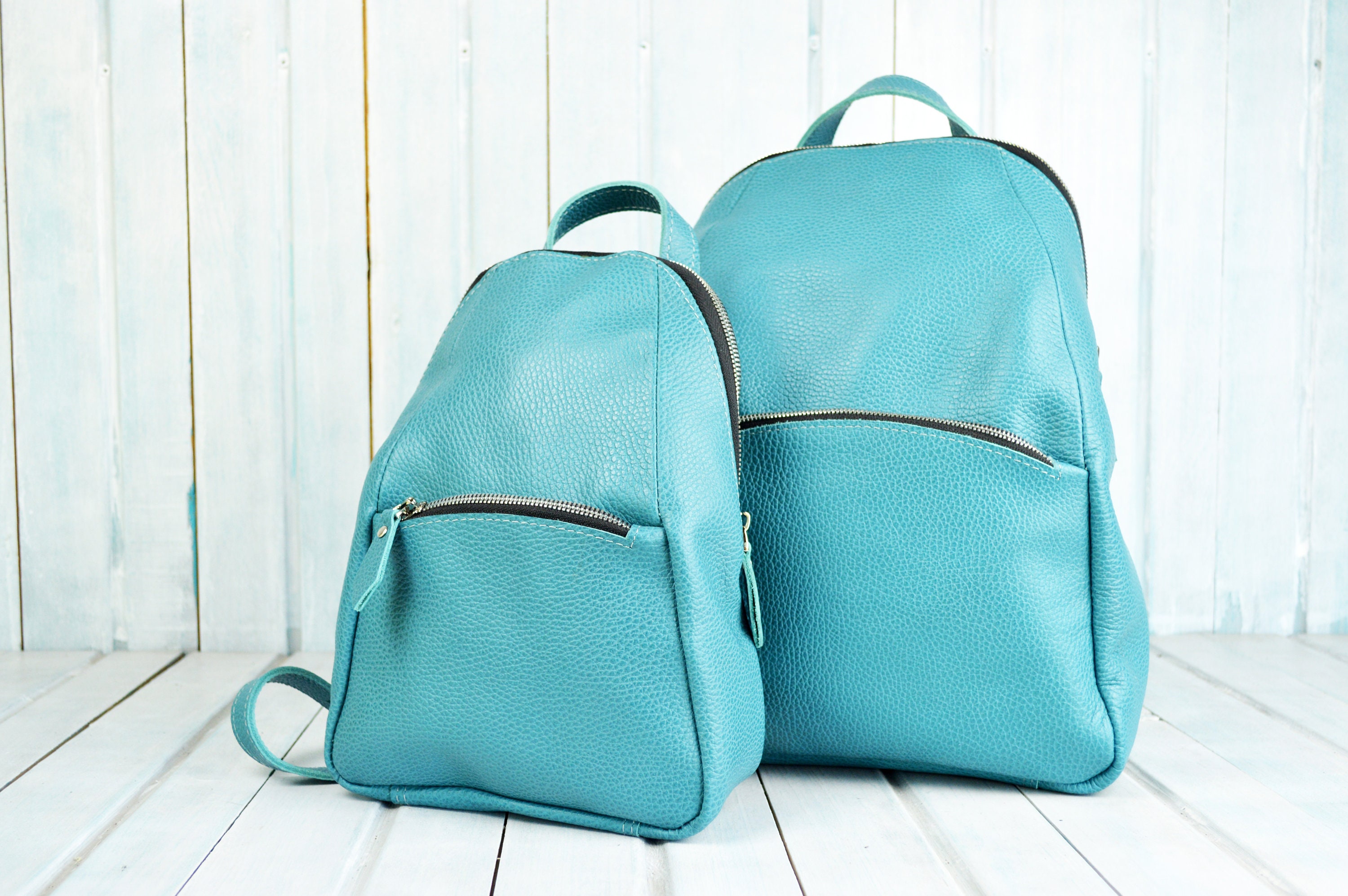 Cute Leather Backpack Small Backpack Purse Natural Leather Etsy