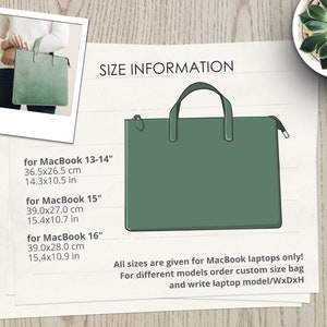 K&ouml;nnte beinhalten: Gr&ouml;&szlig;entabelle f&uuml;r Laptop-H&uuml;llen f&uuml;r MacBook-Modelle 13-14", 15" und 16". Die Tabelle zeigt die Abmessungen in Zoll und Zentimetern. Alle Gr&ouml;&szlig;en sind nur f&uuml;r MacBook-Laptops angegeben. F&uuml;r andere Modelle bestellen Sie eine Tasche in Sondergr&ouml;&szlig;e und geben Sie das Laptop-Modell/B x T x H an.