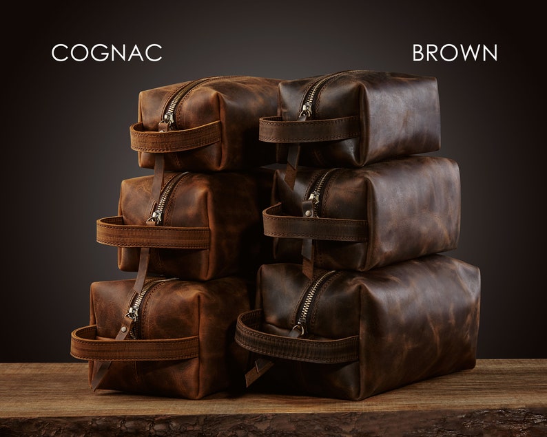 Men's Travel Kit Leather Shave Kit Personalized Genuine Etsy