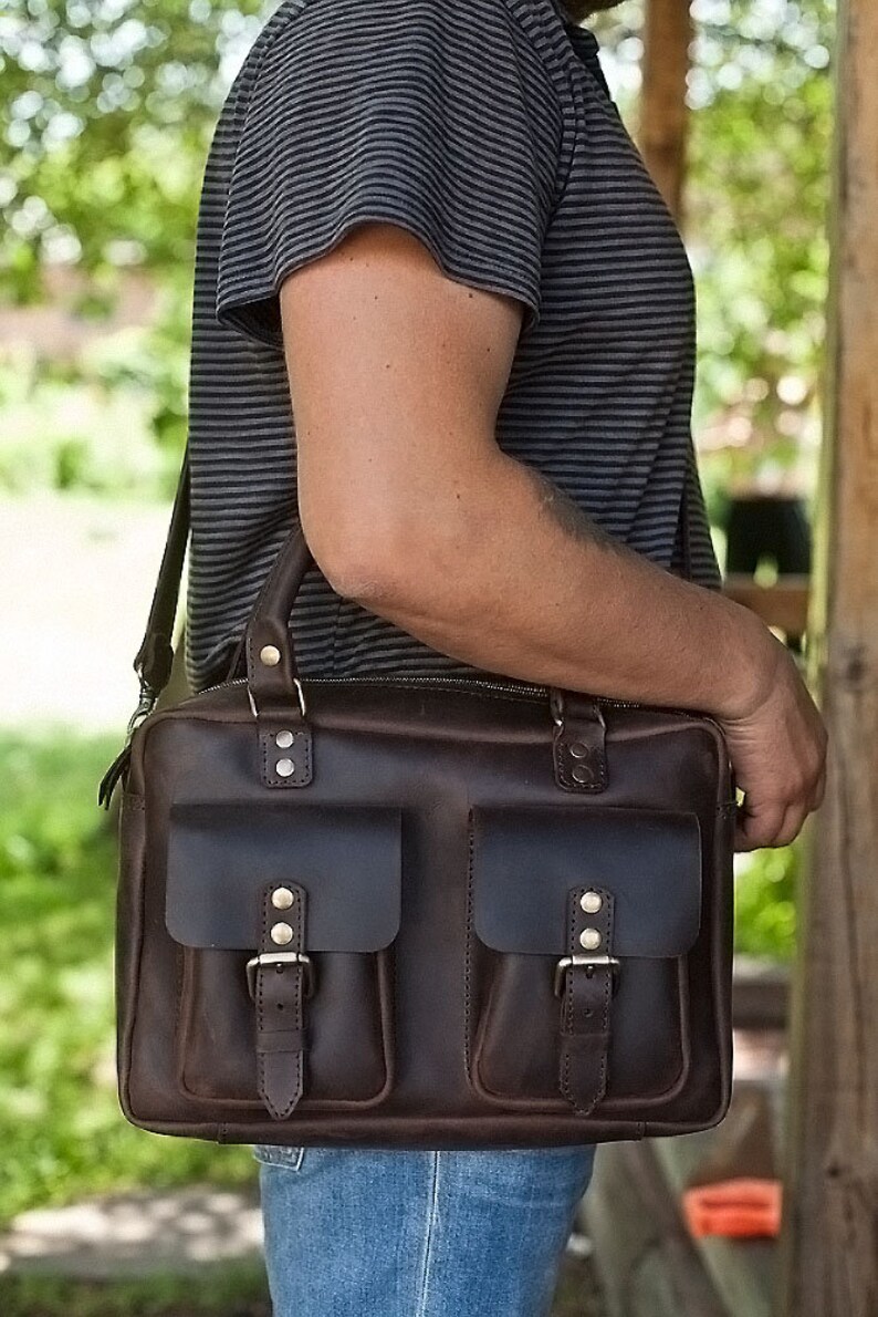 mens leather laptop bag