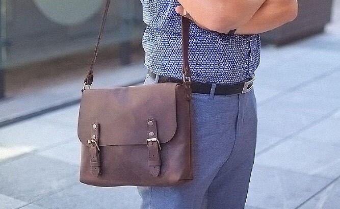 Brown purse for women natural leather bag vintage leather | Etsy