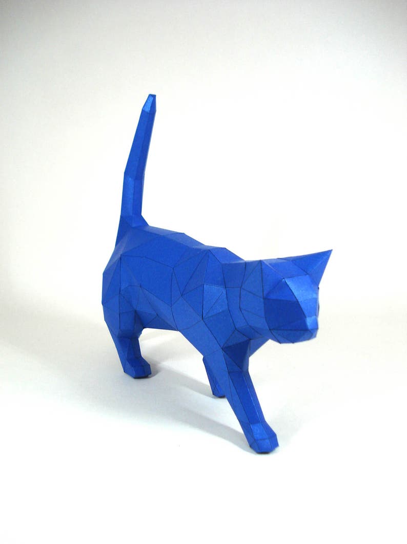Create your own Low polygon Cat no1,Instant Pdf download,Pattern,Paper toys,Handmade,paper Paper Gundam,Paper Crafts,3Dpaper,hobby,Ornament