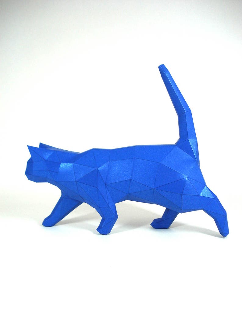 Create your own Low polygon Cat no1,Instant Pdf download,Pattern,Paper toys,Handmade,paper Paper Gundam,Paper Crafts,3Dpaper,hobby,Ornament