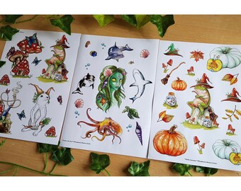 Fantasy Sticker Sheets/Packs - 3 Designs available