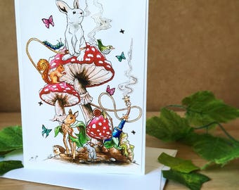 Animals in Wonderland A6 Greetings Card