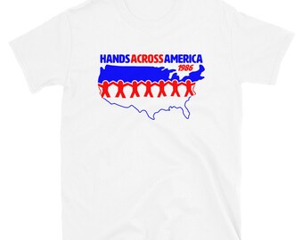 Hands Across America T Shirt Hands Across America Reproduction - Etsy