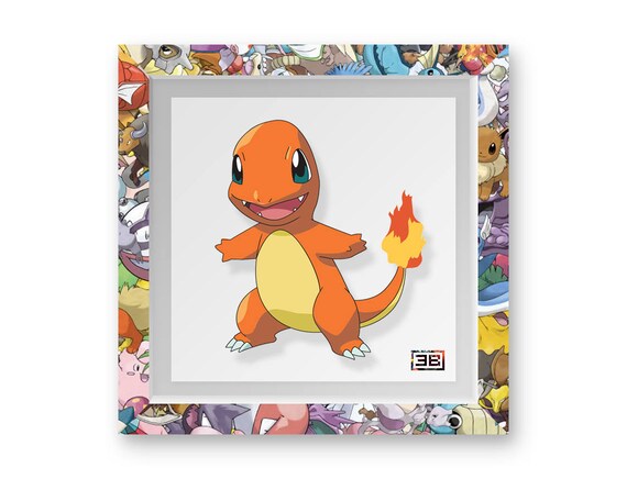 Charmander Pokemon Art Print Gift Idea Birthday Present Wall Art Home Decor Print Pokemon Go Theme Pikachu Bulbasaur Charmander Papercraft