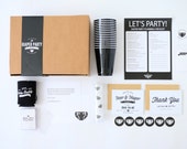 Parti de couche-culotte Deluxe Box - Party dans une boîte pour papa à être - couche-culotte Party Invitations