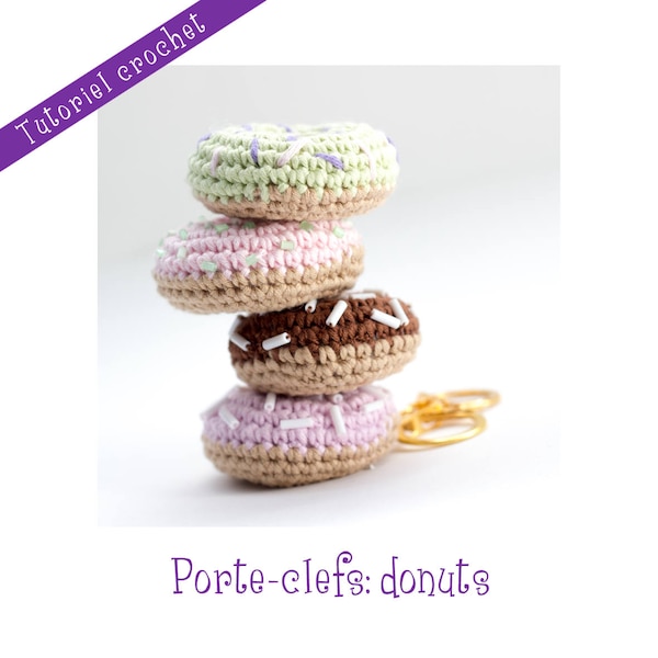 Tutoriel crochet: donuts en porte-clés