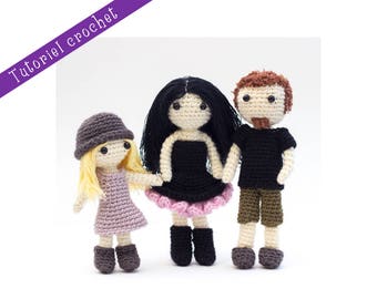 Tutoriel crochet: famille de mini-poupée